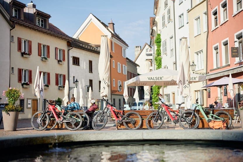Chur's colorful Arcas Square